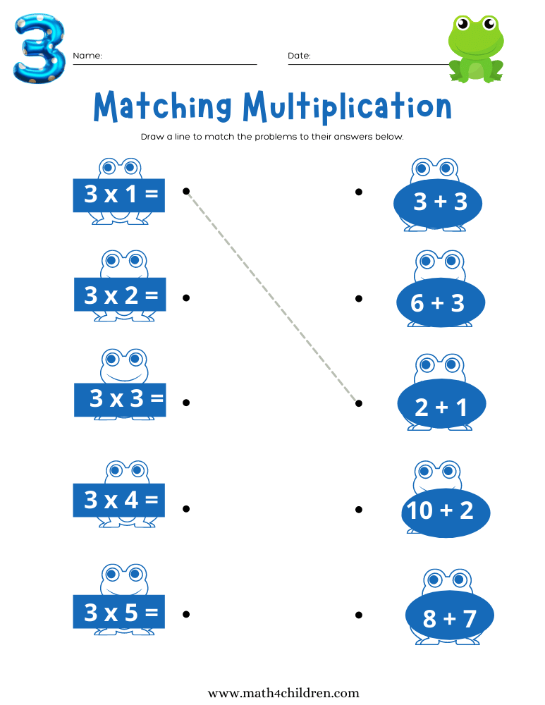 Multiply by three free test sheets download